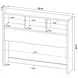 Westpark Black Queen Storage Bookcase Headboard