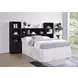 Westpark Black Queen Storage Bookcase Headboard