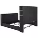 Tisdall Black California King Upholstered Panel Bed with USB Charging and Hidden TV Mount