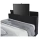 Tisdall Black California King Upholstered Panel Bed with USB Charging and Hidden TV Mount