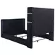 Tisdall Black Queen Upholstered Panel Bed with USB Charging and Hidden TV Mount
