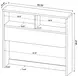 Westpark Dark Pine Full Storage Bookcase Headboard