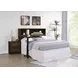 Westpark Dark Pine Queen Storage Bookcase Headboard