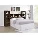 Westpark Dark Pine Queen Storage Bookcase Headboard
