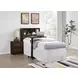 Westpark Dark Pine Twin Storage Bookcase Headboard