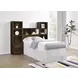 Westpark Dark Pine Twin Storage Bookcase Headboard