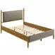 Mason Light Brown Full Upholstered Platform Bed
