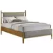 Mason Light Brown Full Upholstered Platform Bed