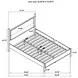 Mason Light Brown Full Upholstered Platform Bed