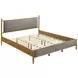 Mason Light Brown King Upholstered Platform Bed