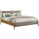 Mason Light Brown King Upholstered Platform Bed