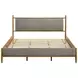 Mason Light Brown King Upholstered Platform Bed