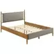 Mason Light Brown Queen Upholstered Platform Bed