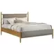 Mason Light Brown Queen Upholstered Platform Bed