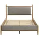 Mason Light Brown Queen Upholstered Platform Bed