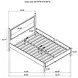 Mason Light Brown Queen Upholstered Platform Bed