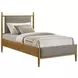 Mason Light Brown Twin Upholstered Platform Bed