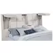 Dreux Cream King Upholstered Platform Bed with Hidden Storage and LED