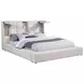 Dreux Cream California King Upholstered Platform Bed with Hidden Storage and LED