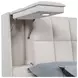 Dreux Cream Queen Upholstered Platform Bed with Hidden Storage and LED