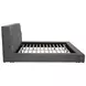 Dreux Gray King Upholstered Platform Bed with Hidden Storage and LED