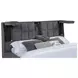 Dreux Gray King Upholstered Platform Bed with Hidden Storage and LED