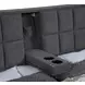 Dreux Gray California King Upholstered Platform Bed with Hidden Storage and LED