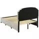 Marianna Cream Full Upholstered Platform Bed with Storage and Nailhead Trim
