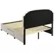 Marianna Cream Queen Upholstered Platform Bed with Storage and Nailhead Trim