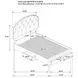Marianna Cream Queen Upholstered Platform Bed with Storage and Nailhead Trim