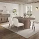 Elements Cocoa Oval Pedestal Dining Table