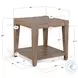 Sagewyn Weathered Brown 24" Square End Table