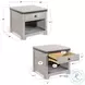 Elmcrest Gray Square End Table with Drawer
