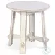 Seabright White Round End Table