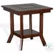 Desert Sage Dark Brown Rectangular End Table
