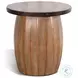 Rustic Refined Brown Round End Table