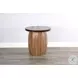 Rustic Refined Brown Round End Table