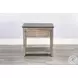 Ember Grace Gray 15" Rectangular Chair Side Table