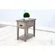 Ember Grace Gray 15" Rectangular Chair Side Table