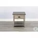 Hillside Hearth Gray Square End Table with Drawer