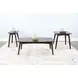 Cozy Luxe Dark Brown 15" Rectangular Chair Side Table