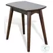 Cozy Luxe Dark Brown 15" Rectangular Chair Side Table