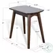 Cozy Luxe Dark Brown 15" Rectangular Chair Side Table
