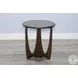 Rustic Refined Dark Brown 22" Round Chair Side Table