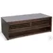 Willow Nest Dark Brown 54" Rectangular Coffee Table with Sliding Doors and Casters