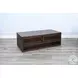 Willow Nest Dark Brown 54" Rectangular Coffee Table with Sliding Doors and Casters