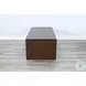 Willow Nest Dark Brown 54" Rectangular Coffee Table with Sliding Doors and Casters