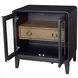 Aurora Peppercorn Glass Door Nightstand