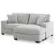 Amesley Smoke 85" Sofa Chaise Sectional