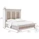 Alcove Belgian Ivory And Washed Maple Queen Panel Bed